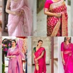 Alluring newly bride look with these pink wedding saree